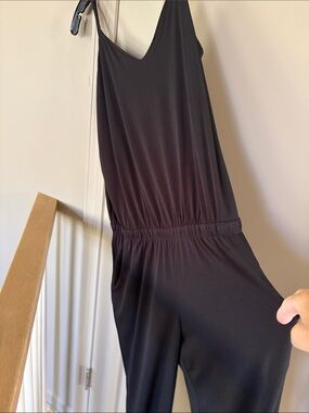 Veronica M Black Sleeveless V-Neck Jumpsuit